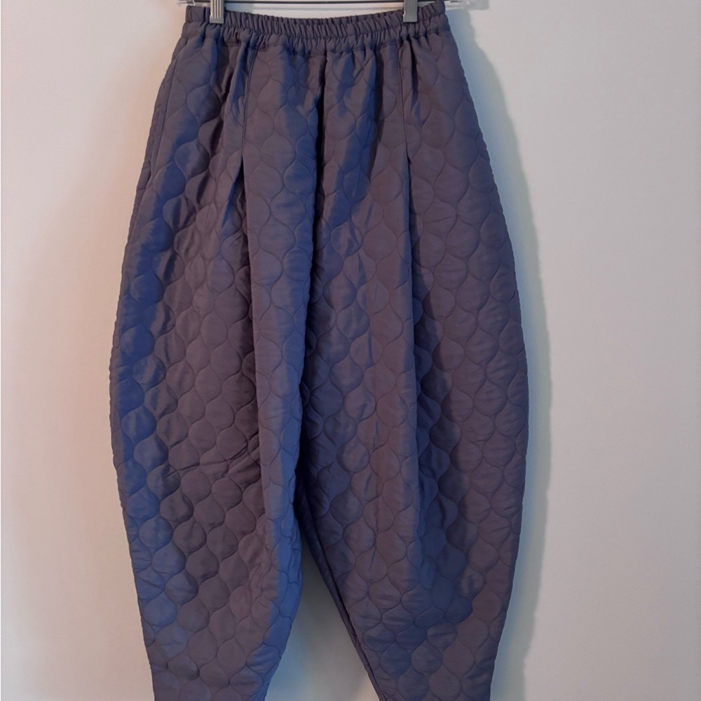 Kedem Sasoon Lupine quilted harem pants, size medium